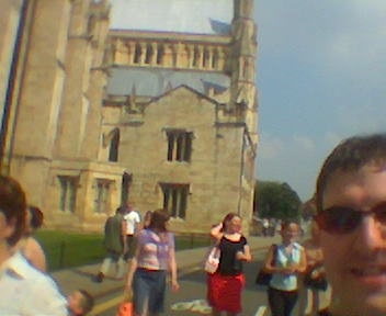 Walking from the meetup point at York Minster to the boat